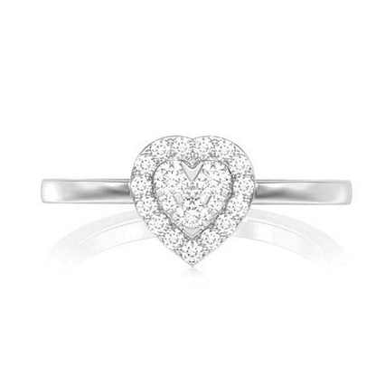 INEL MOZAIC CU INIMĂ ȘI DIAMANT, AUR MASIV DE 14K, 0.25CT