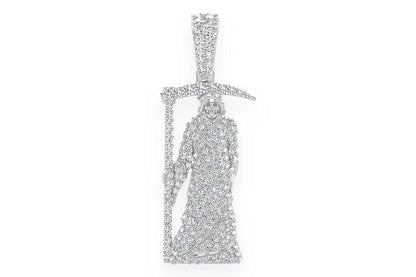 PANDANTIV CU DIAMANT GRIM REAPER, AUR MASIV DE 14K, 1.00CTW