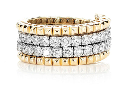 DIAMOND FLEX WRAP RING 14K SOLID GOLD 2.50CTW