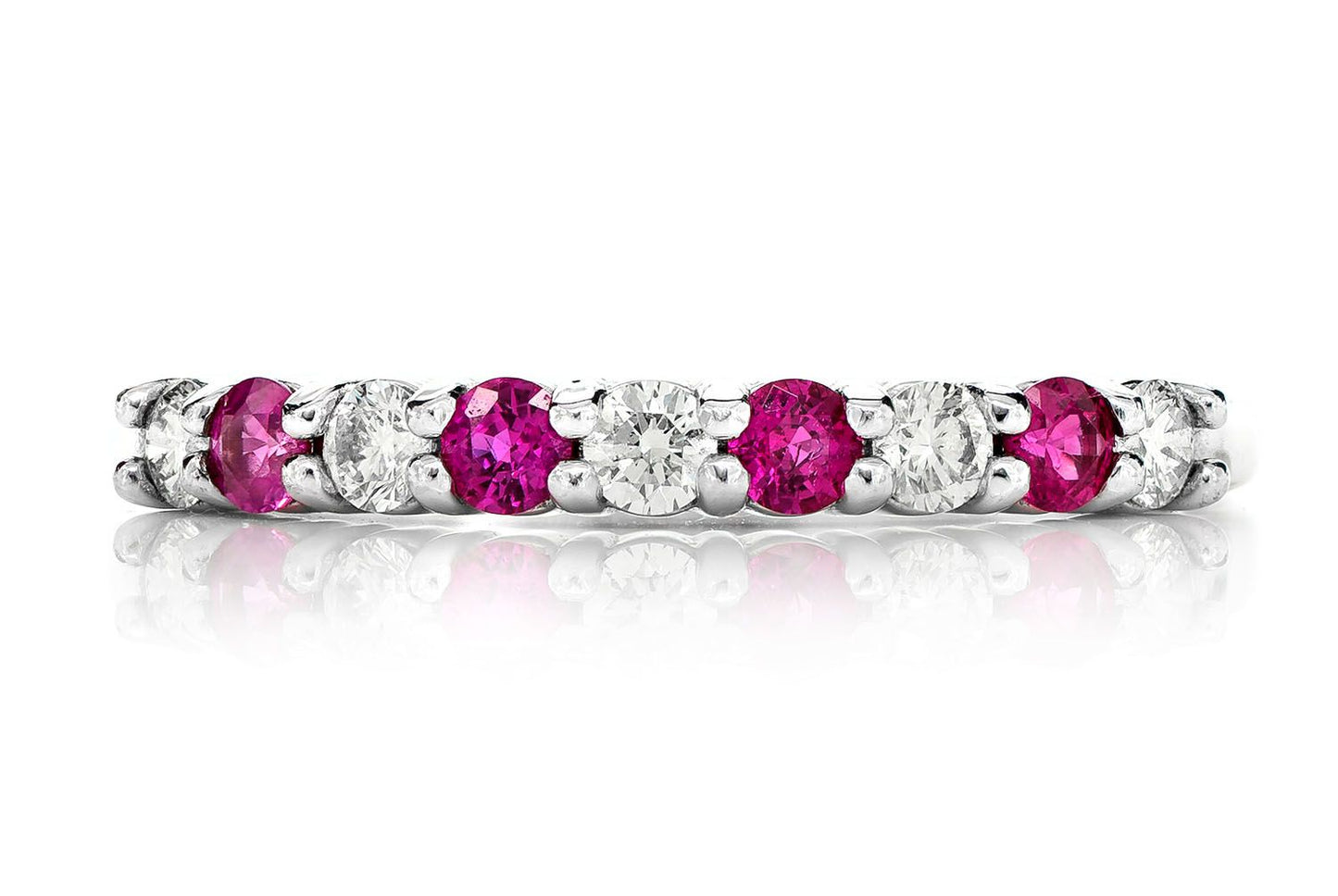 INEL CU RUBIN ȘI DIAMANT, AUR MASIV DE 14K, 0.65CT