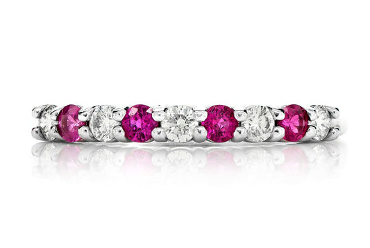 INEL CU RUBIN ȘI DIAMANT, AUR MASIV DE 14K, 0.65CT