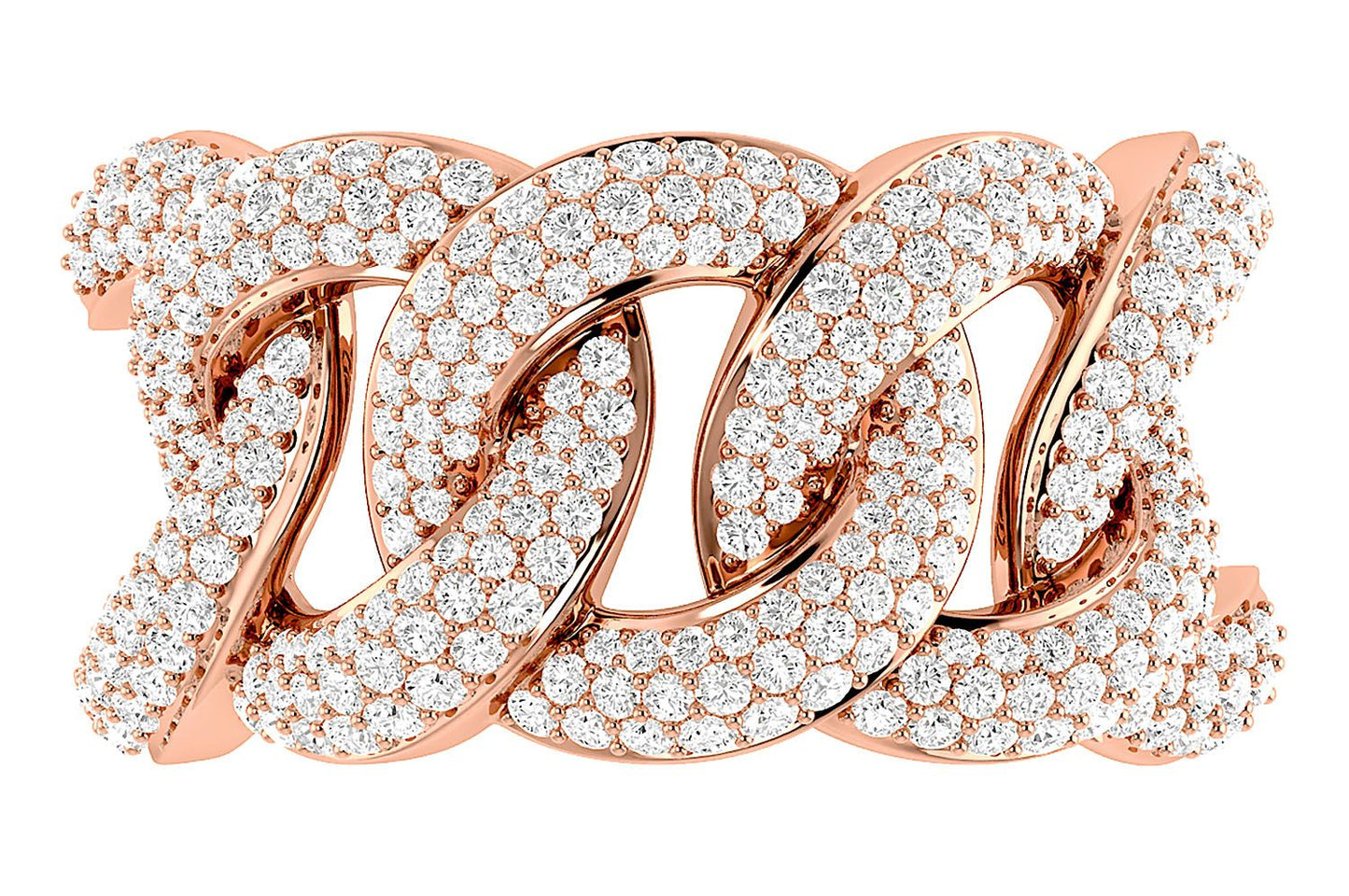 13MM CUBAN LINK DIAMOND RING 14K SOLID GOLD 2.00CTW