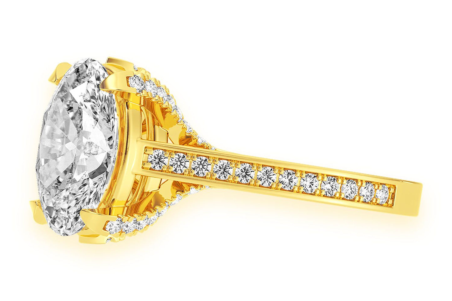 CHANT - 3.00CT OVAL - DIAMOND ENGAGEMENT RING