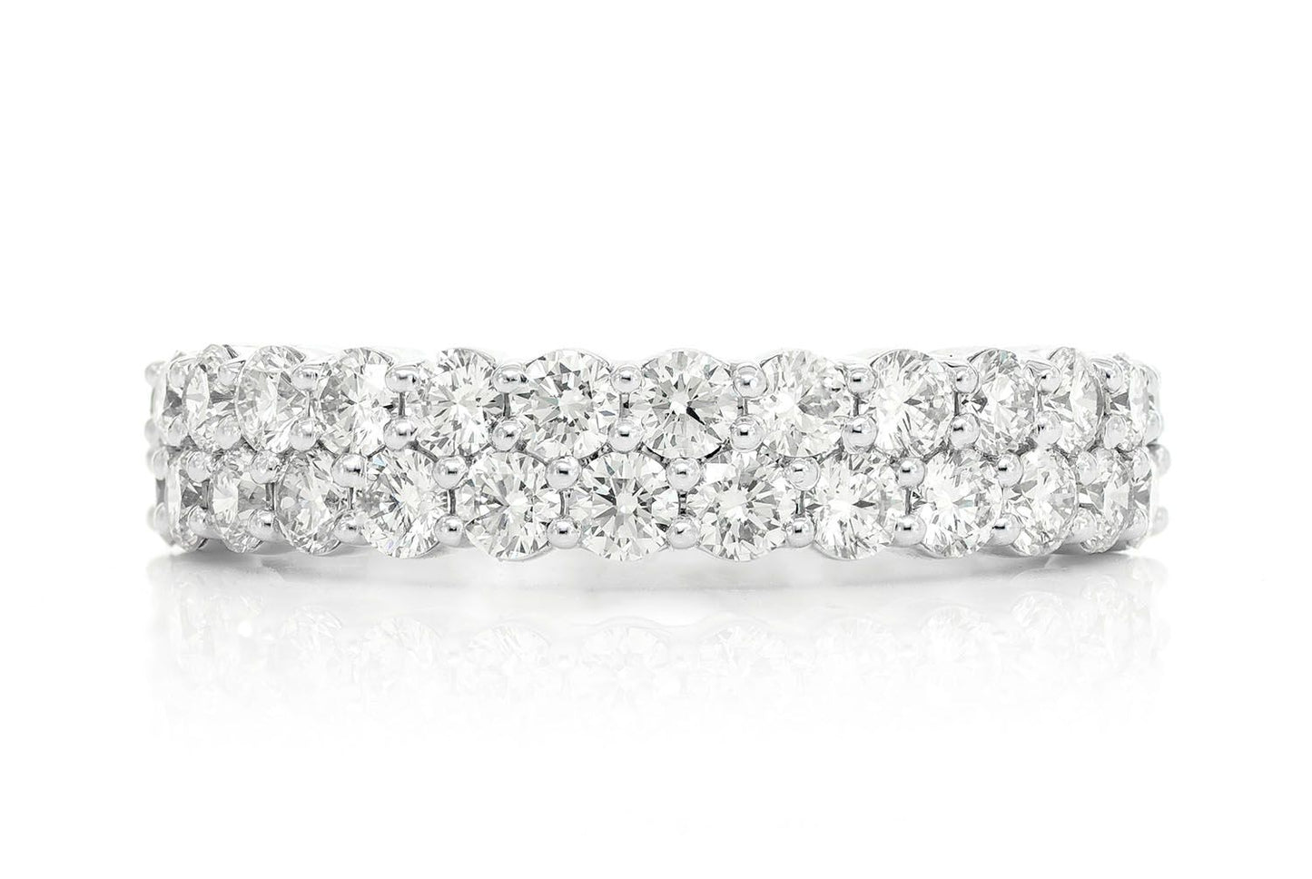 2 ROW PRONG SET BAND 14K SOLID