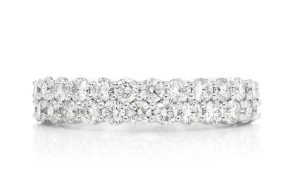 2 ROW PRONG SET BAND 14K SOLID