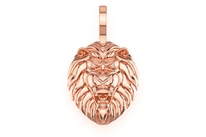 STRIPED LION PENDANT 14K SOLID GOLD