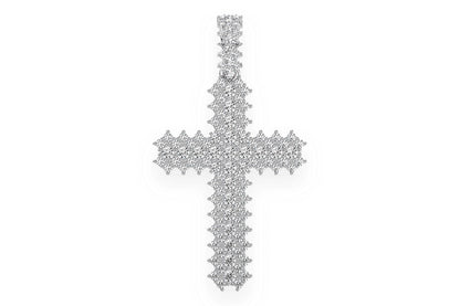 PANDANT CU CRUCĂ ZINTEAȚĂ ȘI DIAMANT, AUR MASIV DE 14K, 10.00CT