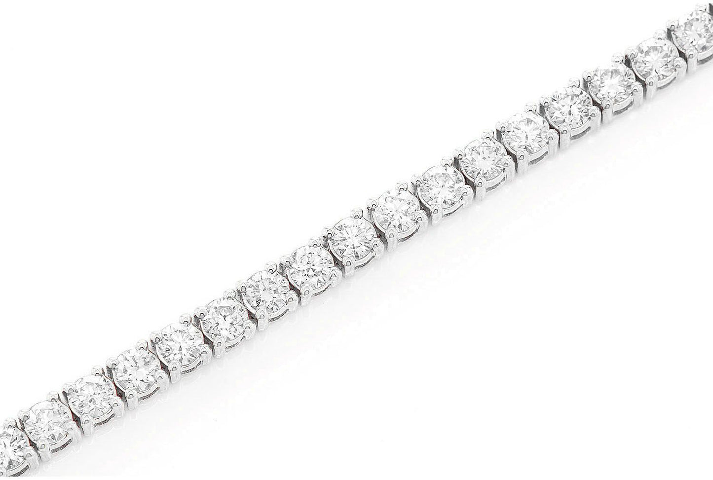 12PT PRONG SET DIAMOND TENNIS BRACELET 14K SOLID GOLD 8.25CTW