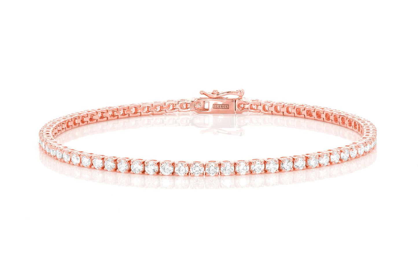 7PT PRONG SET TENNIS BRACELET 14K   5.00CTW