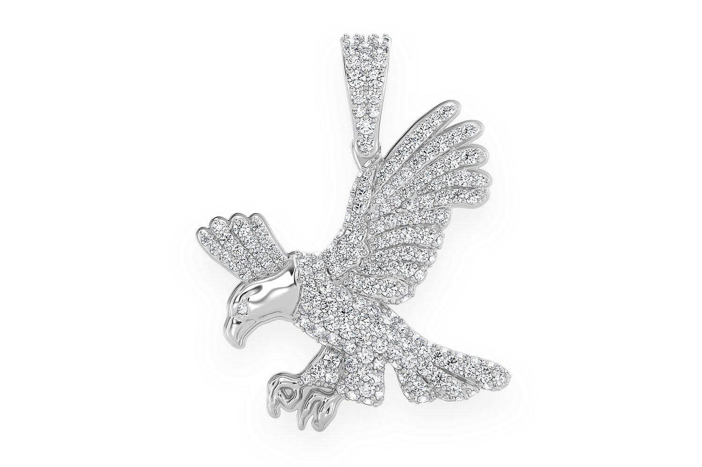 AMERICAN EAGLE DIAMOND PENDANT 14K SOLID GOLD 1.00CTW