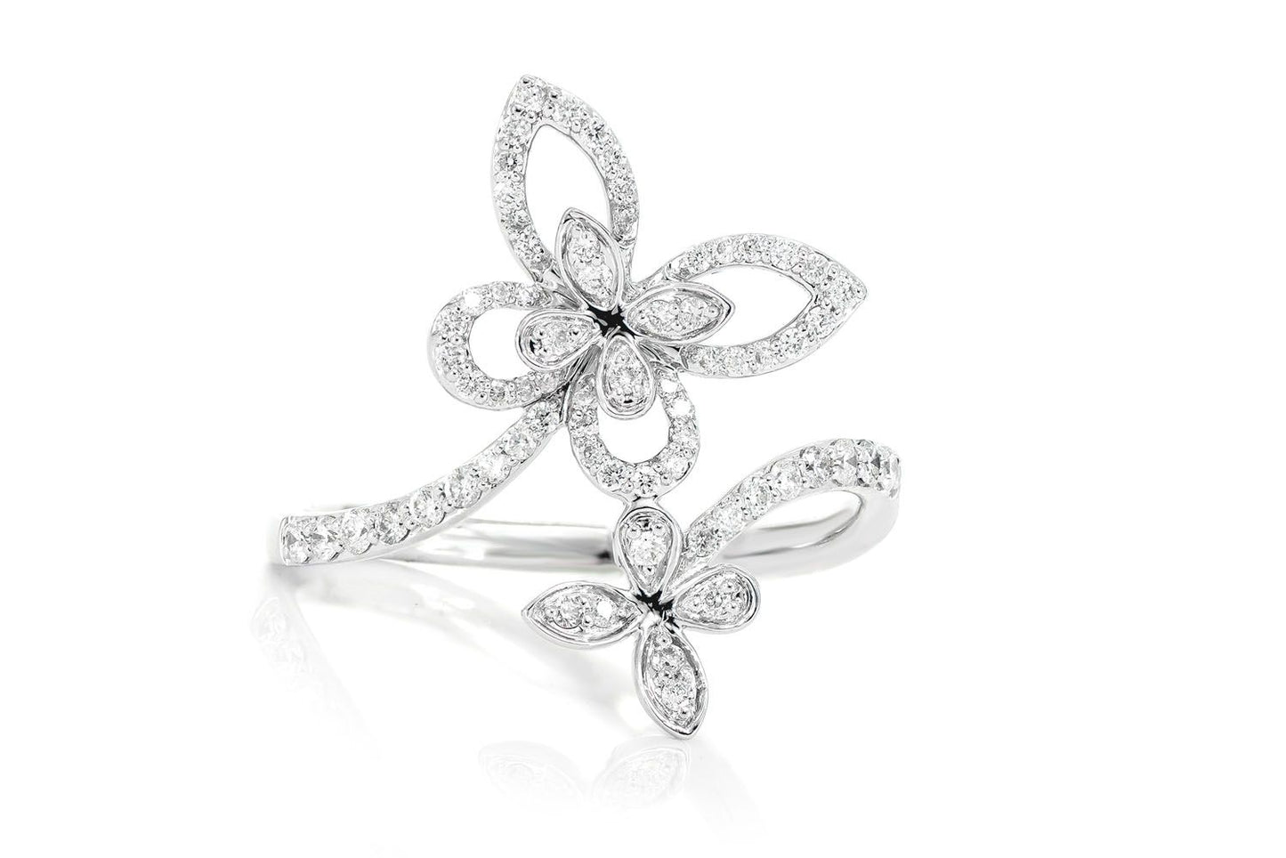INEL CU DIAMANT FLUTURE AUR MASIV DE 14K 0.30CTW