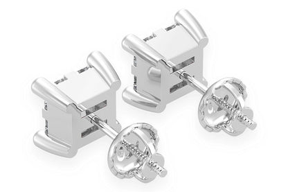 CERCEI CU DIAMANTE QUAD 0.50CTW DIN AUR MASIV DE 14K