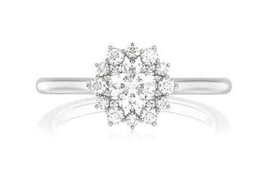 INEL DE LOGODNĂ CU DIAMANT FLOWER BURST 0.45CTW
