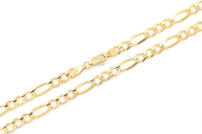 4.5MM SOLID FIGARO - 14K SOLID GOLD BRACELET