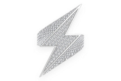 LIGHTNING BOLT DIAMOND RING 14K SOLID GOLD 2.25CTW
