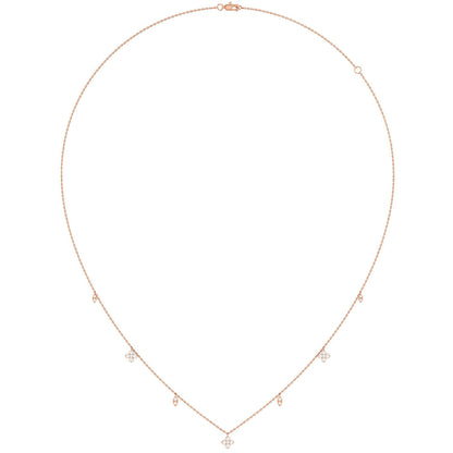 COLIER CLOVER DIAMOND STATION AUR MASIV DE 14K 0.25CT