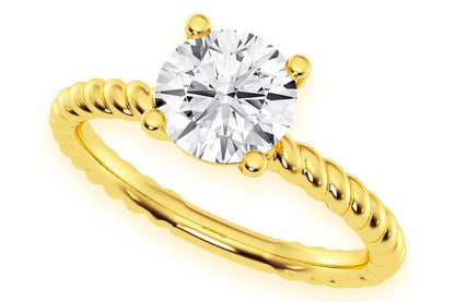 1.25CT ROUND - TWIST BAND - DIAMOND ENGAGEMENT RING