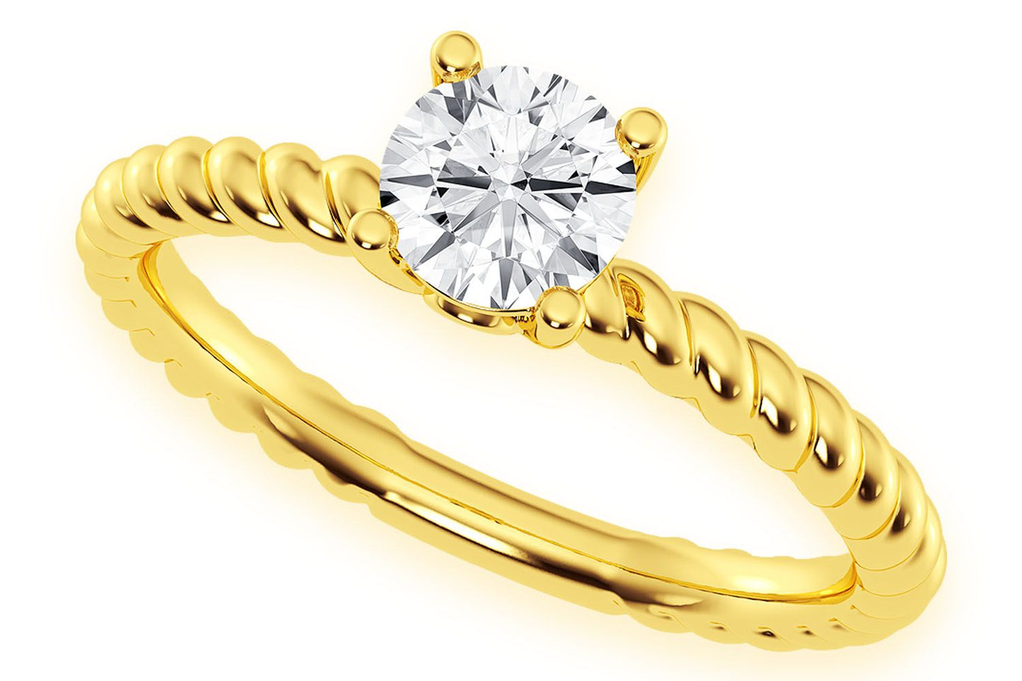 .50CT ROUND SOLITAIRE - TWIST BAND - DIAMOND ENGAGEMENT RING