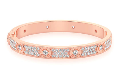 FULL DIAMOND ETERNITY DIAMOND BANGLE 14K SOLID GOLD 6.05CTW