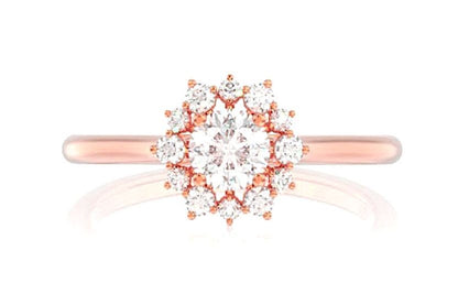 0.45CTW FLOWER BURST - DIAMOND ENGAGEMENT RING