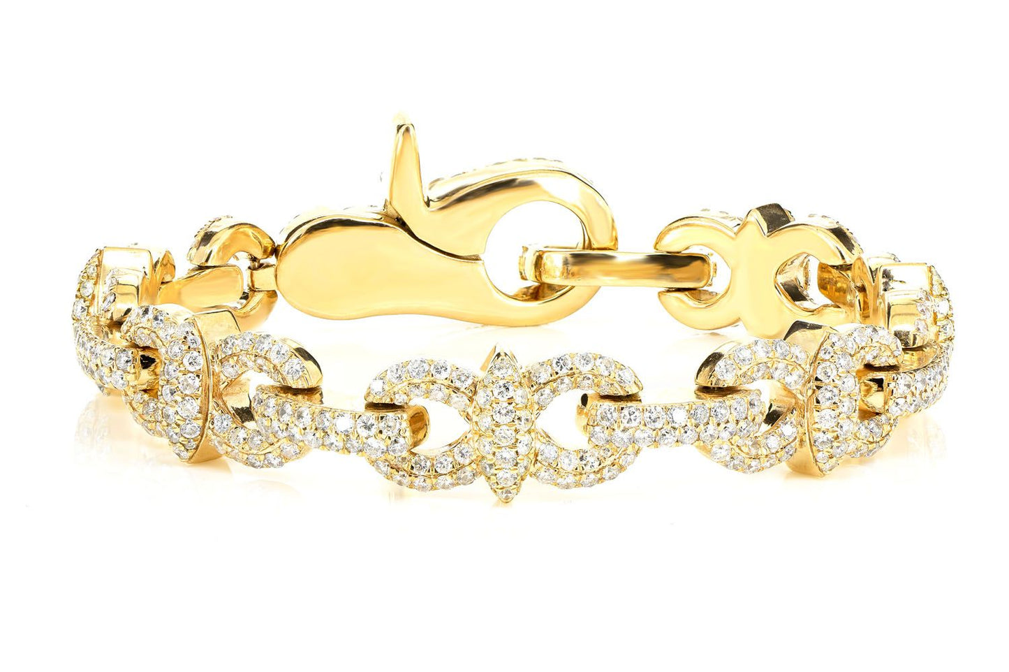 DIAMOND INFINITY LINE BRACELET SOLID GOLD 10.85CTW