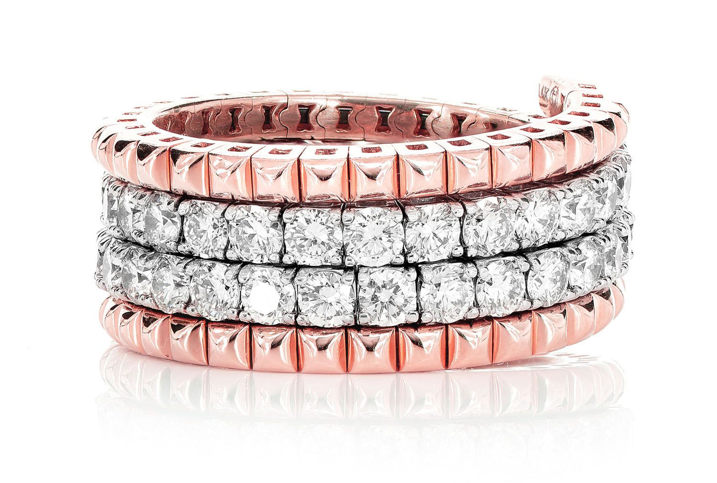DIAMOND FLEX WRAP RING 14K SOLID GOLD 2.50CTW