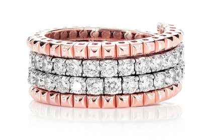 DIAMOND FLEX WRAP RING 14K SOLID GOLD 2.50CTW