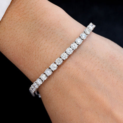 29 PT PRONG SET DIAMOND TENNIS BRACELET 14K SOLID GOLD 12.00CTW