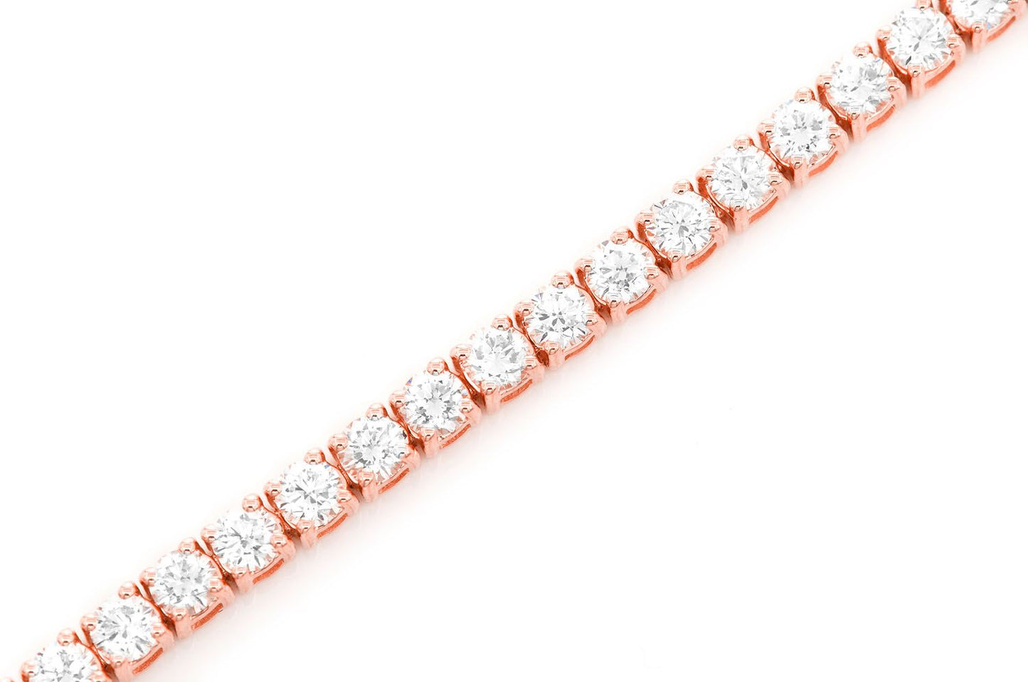 7PT PRONG SET TENNIS BRACELET 14K   5.00CTW