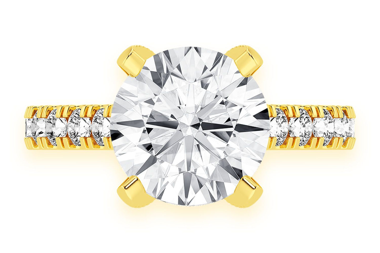THINN - 3.00CT ROUND DIAMOND - DIAMOND ENGAGEMENT RING