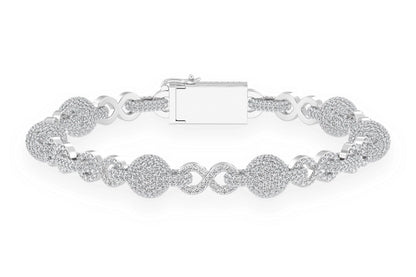 FIGURE EIGHT SPHERE DIAMOND BRACELET 14K SOLID GOLD 13.00CTW