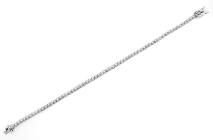 3PT CROWN SET DIAMOND TENNIS BRACELET 14K SOLID GOLD 2.00CTW