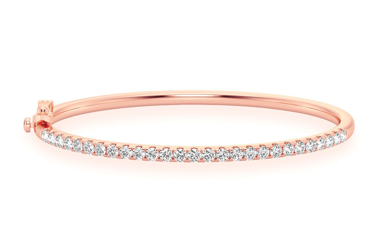 5PT SCALLOP DIAMOND BANGLE 14K SOLID GOLD 1.00CTW