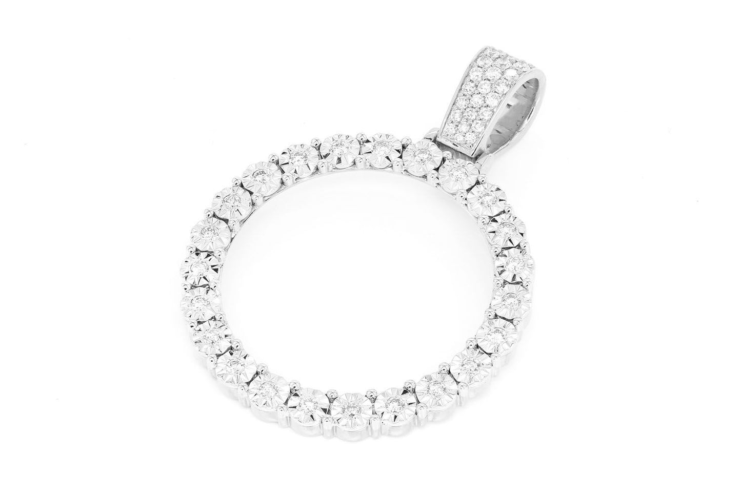 PANDANT CU DIAMANTE CU AMORTARE, SET MIRACULOS, AUR MASIV DE 14K, 1.15CTW