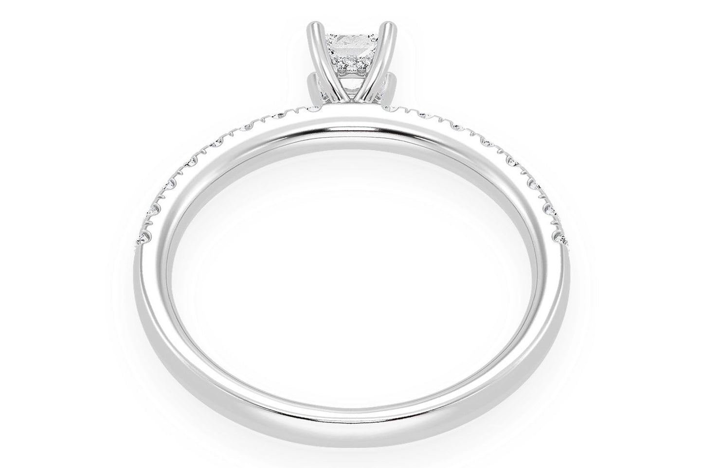 THINN - .25CT PRINCESS CUT - DIAMOND ENGAGEMENT RING