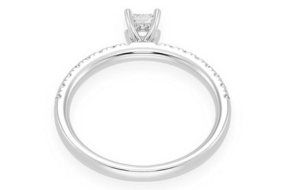 THINN - .25CT PRINCESS CUT - DIAMOND ENGAGEMENT RING