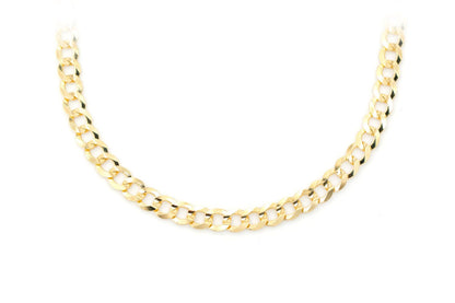 4.5MM FLAT CURB LINK 14K SOLID GOLD BRACELET