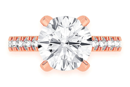 THINN - 3.00CT ROUND DIAMOND - DIAMOND ENGAGEMENT RING