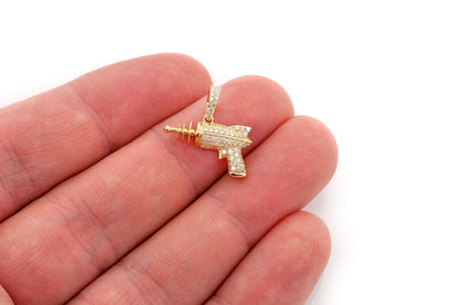 Подвеска Raygun Diamond из цельного золота 14 карат, 0,33 карата