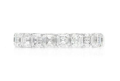Бриллиантовое кольцо ASSCHER ETERNITY из цельного золота 14 карат, 4,65 карата