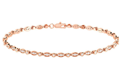 GEOMETRIC BEZEL SET LINK DIAMOND BRACELET 14K SOLID GOLD 0.50CTW