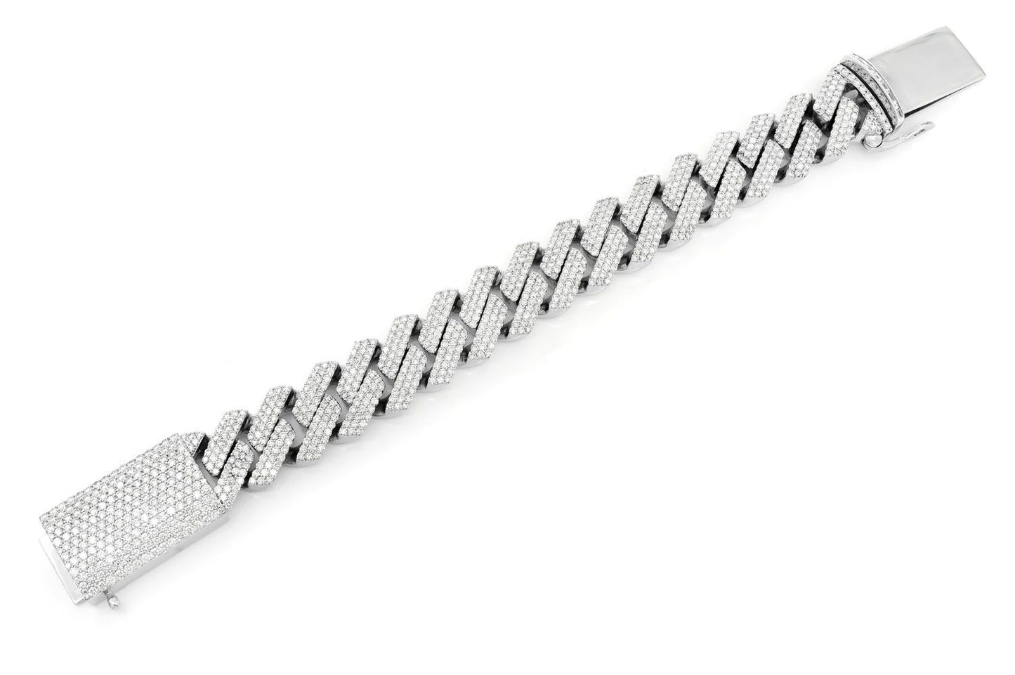 20MM RAISED PRONG MIAMI CUBAN DIAMOND BRACELET 14K SOLID GOLD 27.25CTW