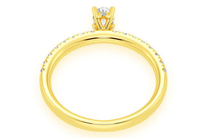 THINN - .25CT OVAL - DIAMOND ENGAGEMENT RING