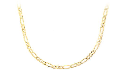 3MM FIGARO CHAIN 14K SOLID GOLD