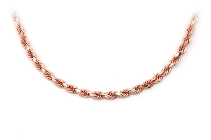 3MM ROPE - 14K SOLID GOLD BRACELET