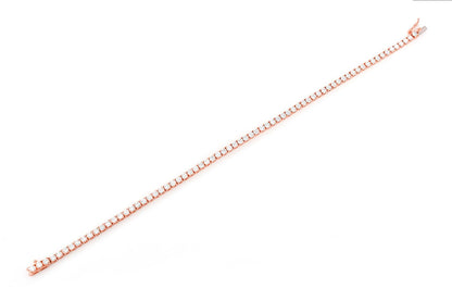 7PT PRONG SET TENNIS BRACELET 14K   5.00CTW
