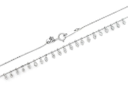 21 STONE DIAMOND NECKLACE 14K SOLID GOLD 0.75CTW
