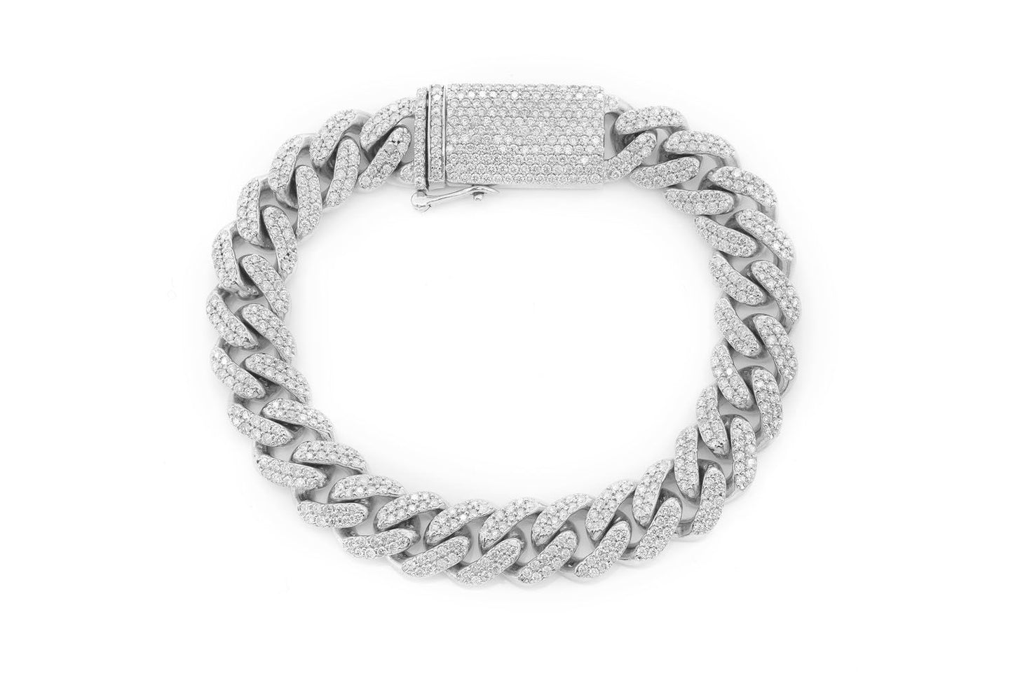 10MM MIAMI CUBAN LINK DIAMOND BRACELET 14K SOLID GOLD 5.00CTW