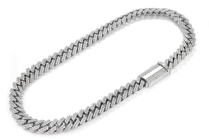 14MM RAISED PRONG DIAMOND CUBAN NECKLACE 14K SOLID GOLD 38.00CTW