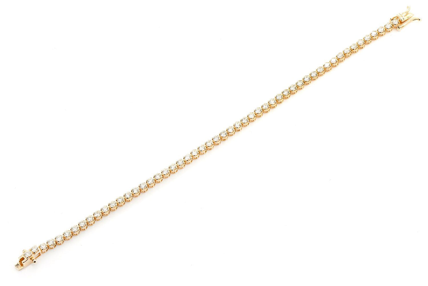 10PT CROWN SET DIAMOND BRACELET 14K SOLID GOLD 4.50CTW